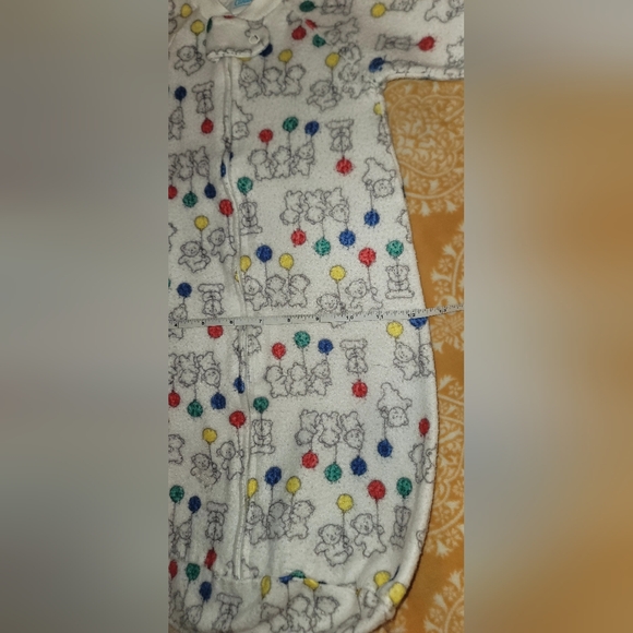 Vintage Carter's Baby Fleece Sleep Bag Sack Wearable Blanket One Size Bears - Picture 9 of 14